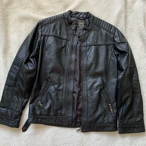 Boys size 11/12 faux leather jacket